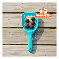 Pack2 Palanqueta Sanitaria para Arena de Gato 32x16cm con Diseno Perforado